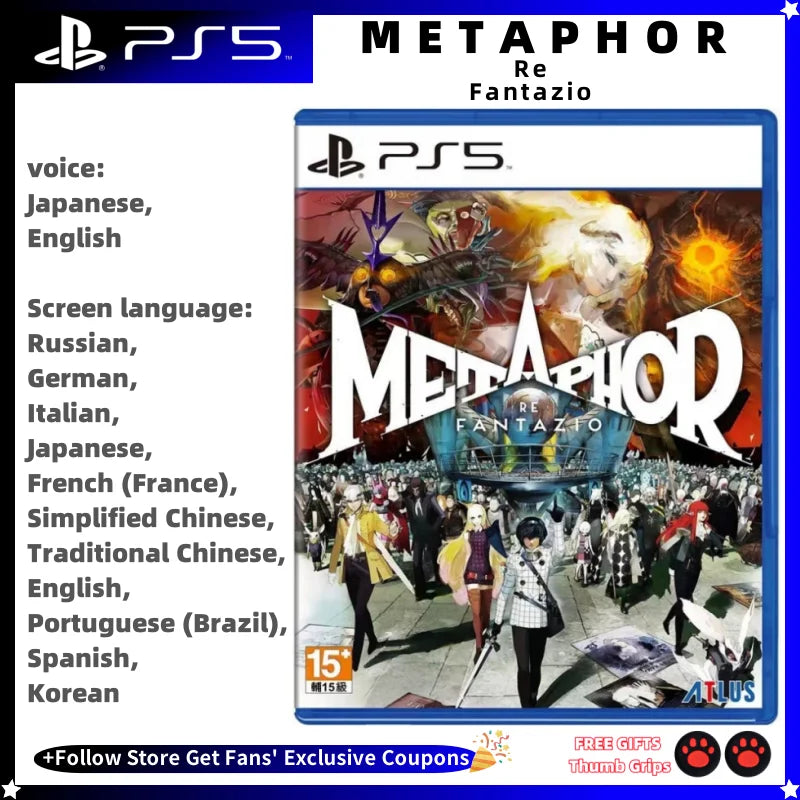 Playstatio5 PS5 Genuine New Game CD METAPHOR Re Fantazio Playstation5 Game Card Ps5 Games METAPHOR Re Fantazio HHFMpro