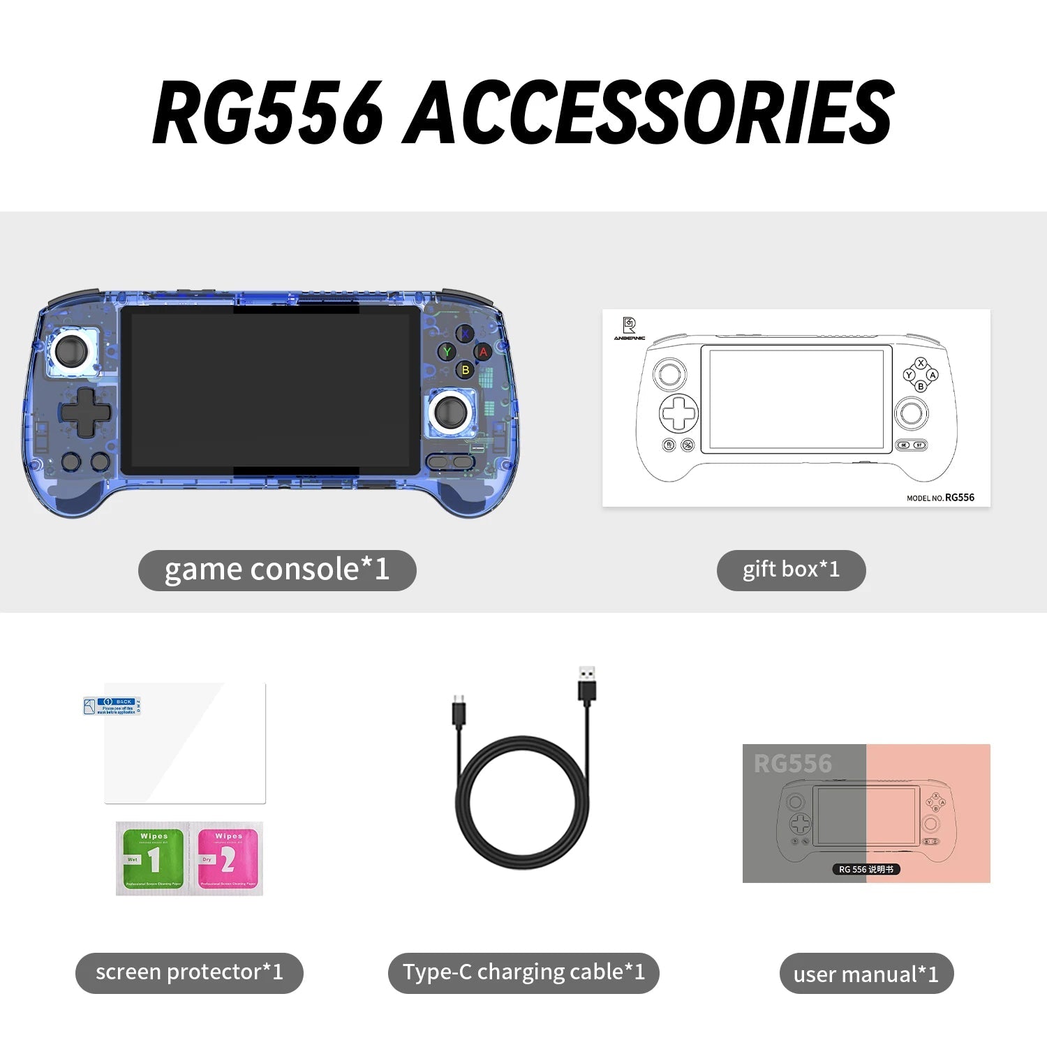 ANBERNIC RG557 RG556 Handheld Game Console Video Gaming Player 5.48" AMOLED Screen 1920*1080 Android 14 WIFI Bluetooth 5.3 HHFMpro