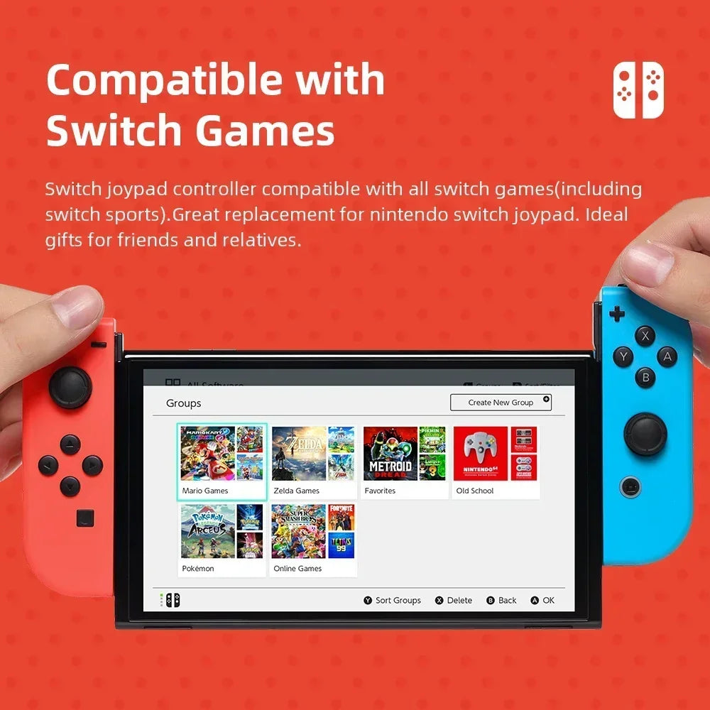 Switch Joy Pad Joy Con Joy Cons Switch OLED Joycons Wireless controller Joystick Bluetooth Gamepad with Straps for Nintendo HHFMpro