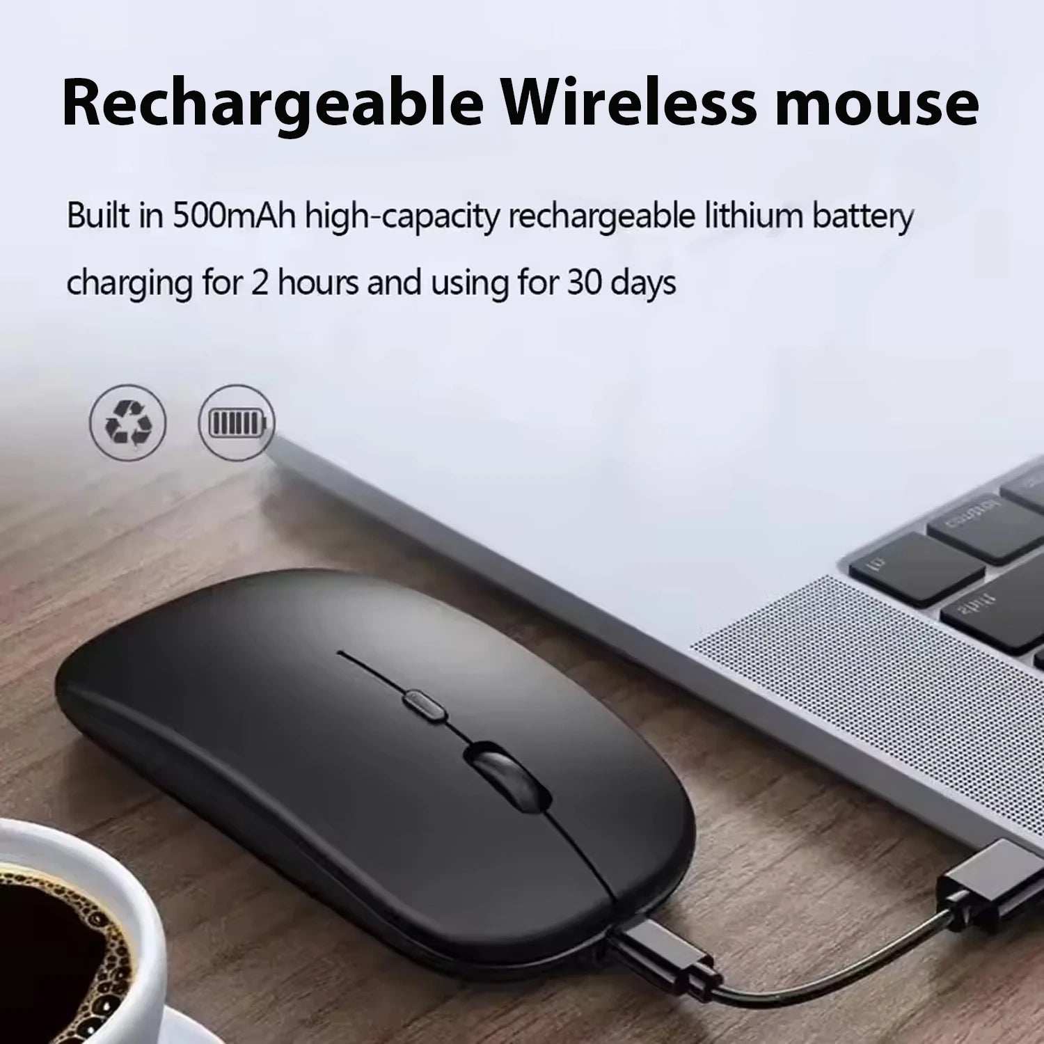 New Rechargeable Wireless Gaming Mouse Portable Ergonomic Quiet And Magical Suitable For Portable Computers Tablets IPAD Phone HHFMpro