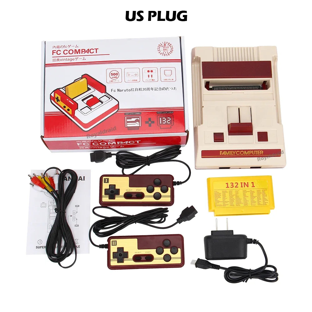 NEW 8Bit Video Game Consol Built-in 500 Classic Games Family Computer TV Game Console Support Game Cartridge For FC Retro Gaming HHFMpro