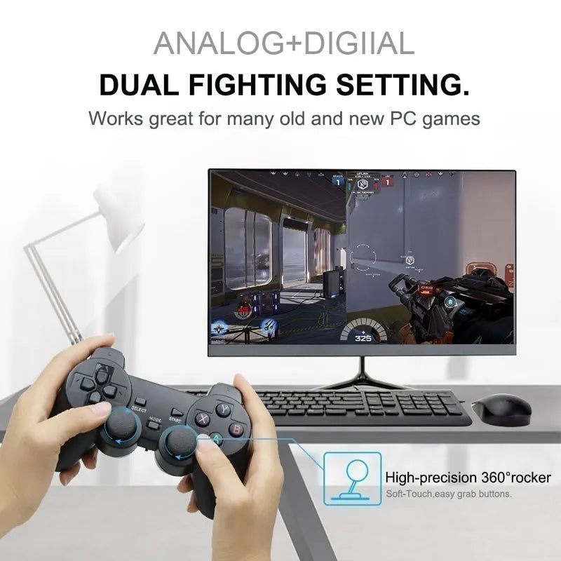 2 PCS 2.4Ghz Wireless Gamepad No Delay Game Controller USB Joystick For PC Android TV Controle for PC BOX GAME BOX HHFMpro