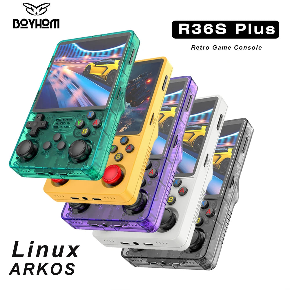 TOP Sale 4"IPS Big Screen R36S Plus Retro Handheld Game Console Linux 64-bit System RK3326 Portable Pocket ARKOS 2.0 R36SPLUS HHFMpro
