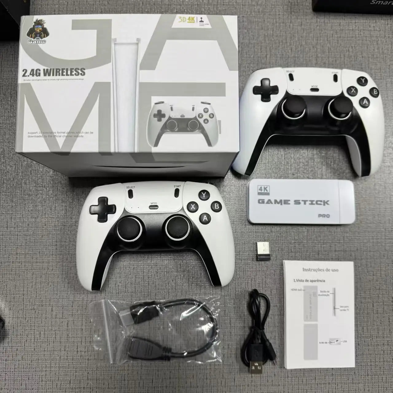 4K TV Game Stick M15 Video Game Console Built-in 40000+/50000 Games 128G Handheld Game Player Wireless Controller Retro Gamepad HHFMpro