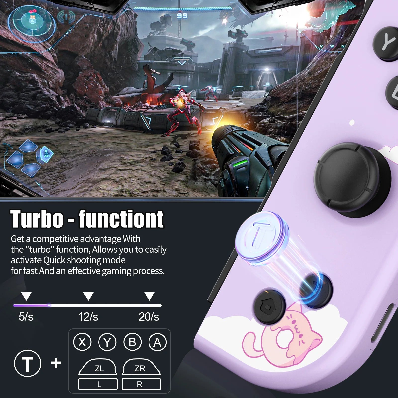 Mini Joypad For Nintendo Switch/Ios/Android/Pc Gamepad For Remote Controller With Wake-Up Function Motion Control/Dual Vibration HHFMpro