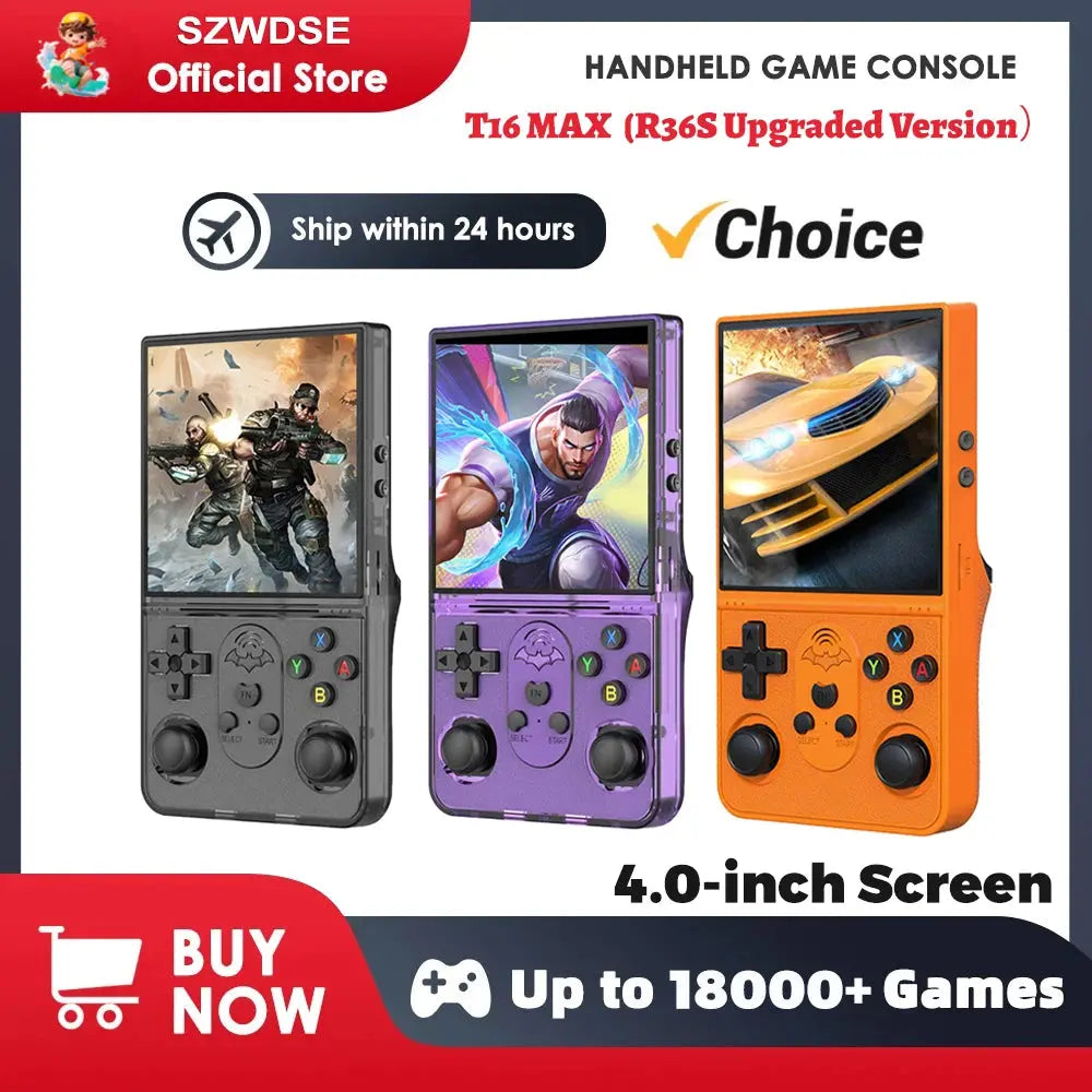 Console de jeu Open Source T16 64G, lecteur vidéo Portable rétro, système Linux, écran IPS de 4.0 pouces, lecteur de jeu Portab HHFMpro
