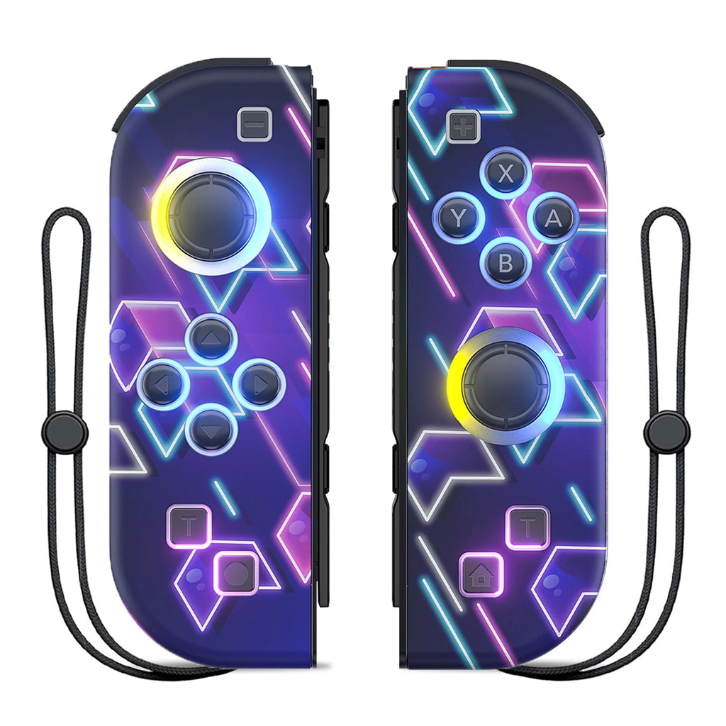 Gamepad For Nintendo Switch/OLED/Lite - RGB LED (L/R) Joypad , Turbo Dual Vibration Wireless Controller For NS Joycon HHFMpro