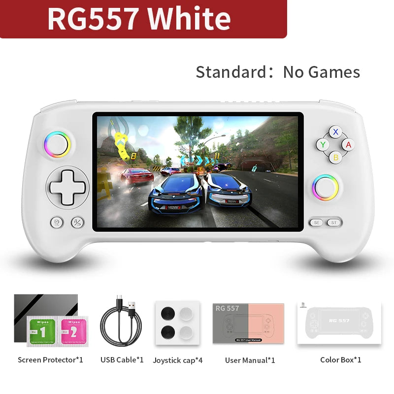 Anbernic RG557 Retro Handheld Game Console 5.48" AMOLED Dimensity 8300 Android Video Gaming Player Supports RixelHK 1080p Output HHFMpro