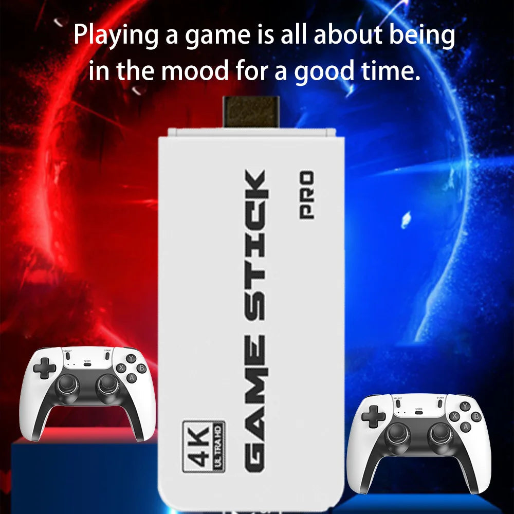 4K TV Game Stick M15 Video Game Console Built-in 40000+/50000 Games 128G Handheld Game Player Wireless Controller Retro Gamepad HHFMpro