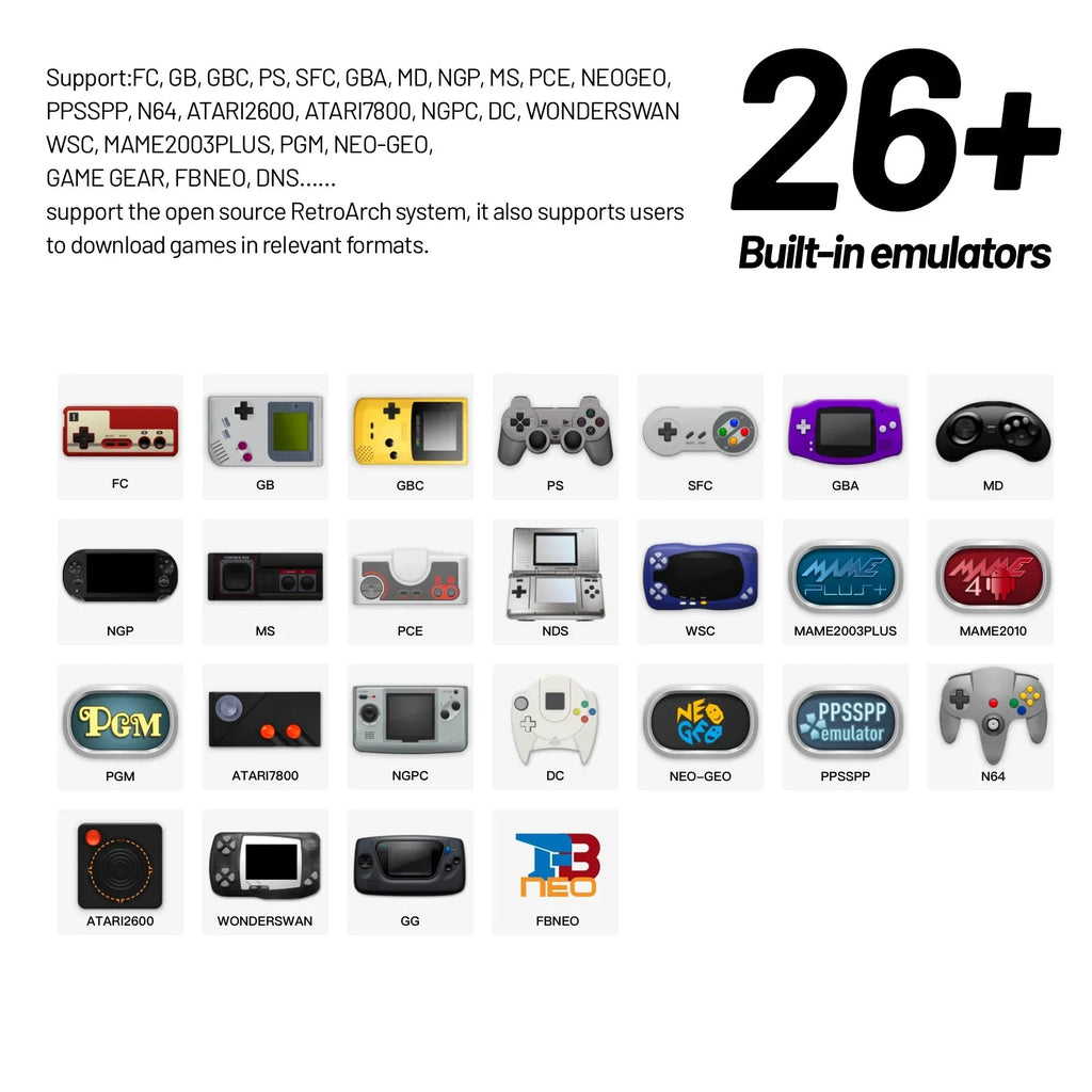 Trimui Smart Pro Handheld Game Console 4.96''IPS Screen Linux System Joystick RGB Lighting Smartpro Retro Video Game Player Gift HHFMpro