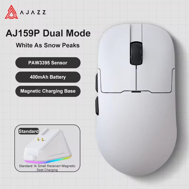 AJAZZ AJ159 APEX/AJ159PRO Wireless Gamer Mouse with RGB Magnetic Charging Base Lightweight  AJ159P Gaming Mouse for PC Laptop HHFMpro