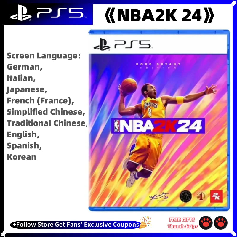Sony New Genuine Licensed Playstation 5 PS5 NBA2K24 Game CD Game Card Playstation 5 Games Ps5 Disks NBA2K24 Playstation5 HHFMpro