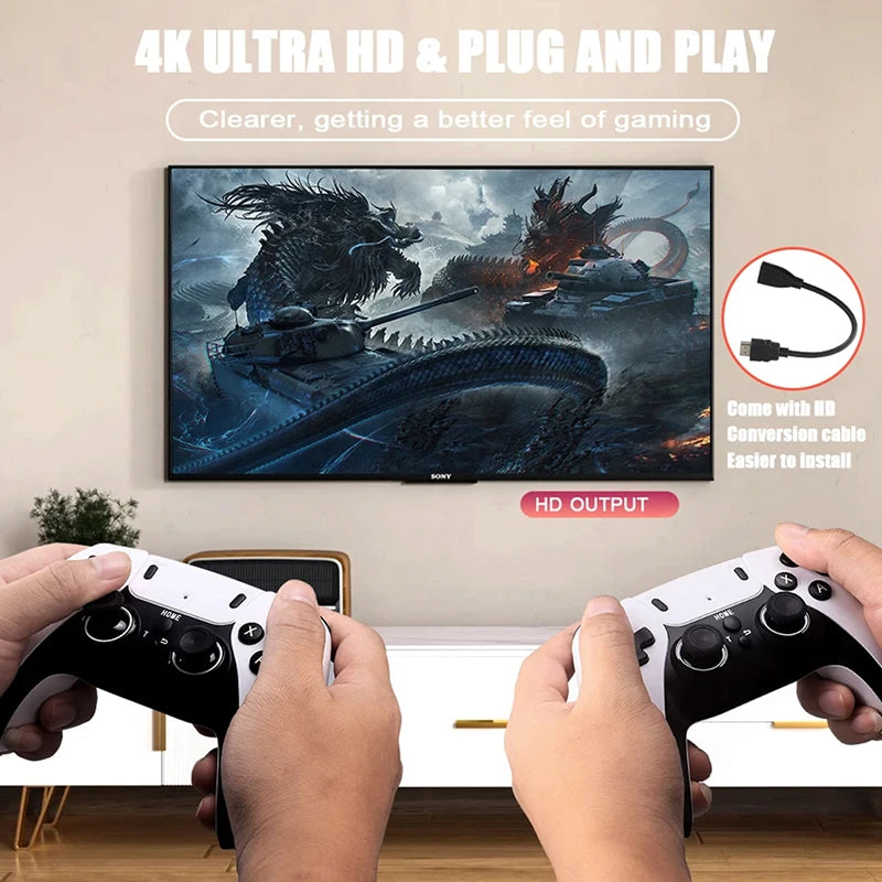 GD10 PRO Video Game Console 4K HD 2.4G Double Wireless Controller TV Game Stick 256GB 40000 Games Retro Games Boy Christmas Gift HHFMpro