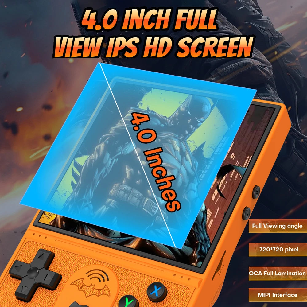 Console de jeu Open Source T16 64G, lecteur vidéo Portable rétro, système Linux, écran IPS de 4.0 pouces, lecteur de jeu Portab HHFMpro