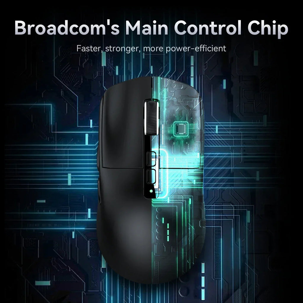 Attack shark X6 Bluetooth Mouse,PAW3395,2.4 Tri-Mode Connection, RGB Touch Magnetic Charging Base, Macro Gaming Mouse HHFMpro