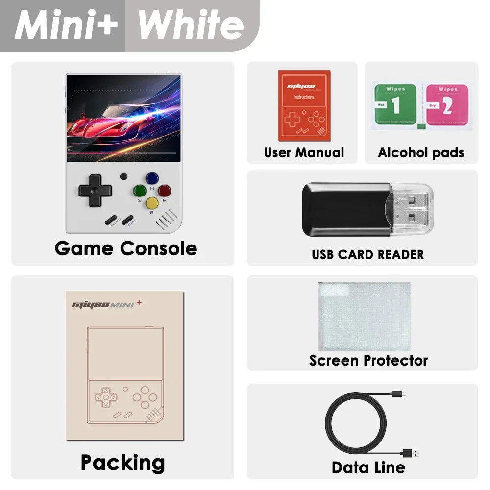 MIYOO Mini Plus Portable Retro Handheld Game Console V2 Mini+ IPS Screen Classic Video Game Console Linux System Children's Gift HHFMpro