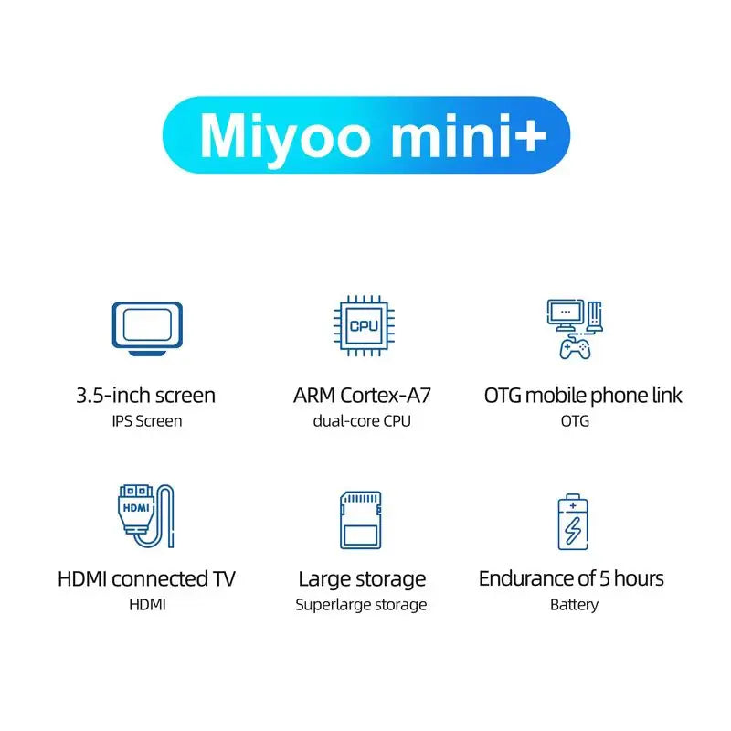 Anbernic Miyoo Mini Plus Game Console 3.5-Inch Ips Full View Oca Full Lamination Portable Gaming Nostalgic Handheld Game Players HHFMpro