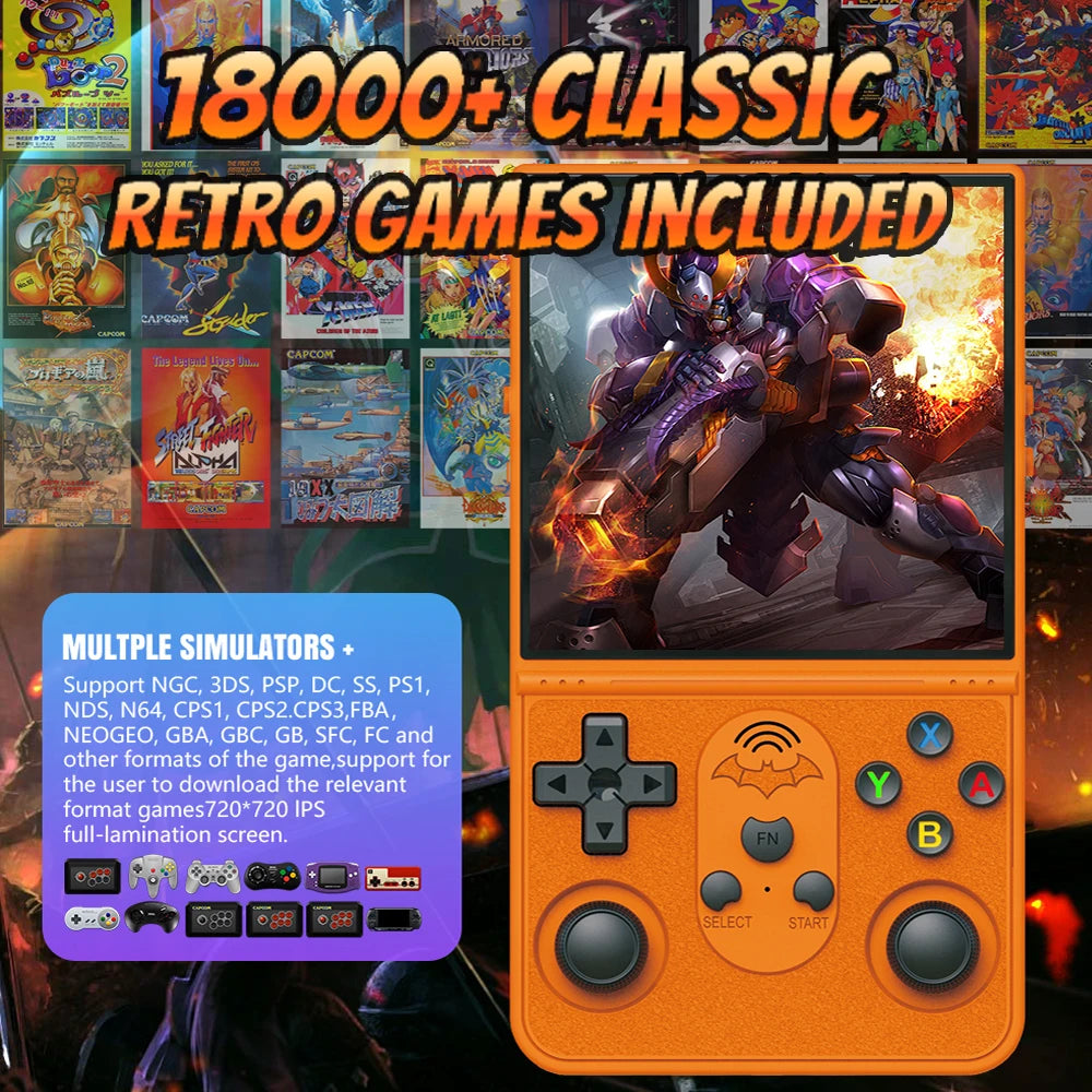 Console de jeu Open Source T16 64G, lecteur vidéo Portable rétro, système Linux, écran IPS de 4.0 pouces, lecteur de jeu Portab HHFMpro