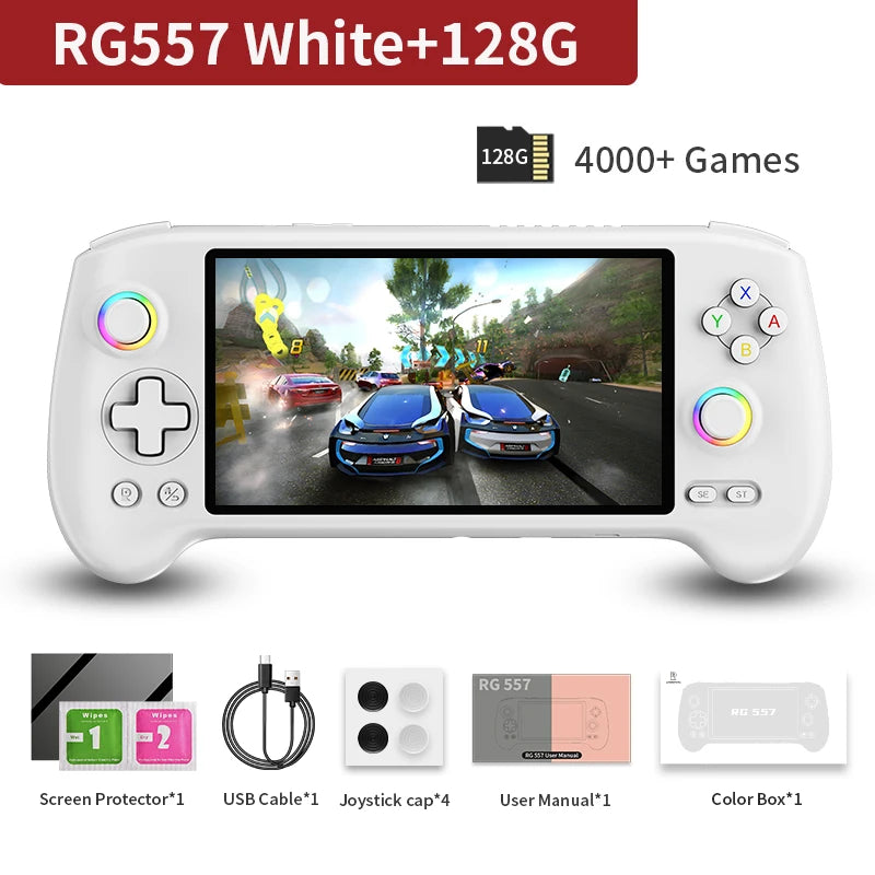Anbernic RG557 Retro Handheld Game Console 5.48" AMOLED Dimensity 8300 Android Video Gaming Player Supports RixelHK 1080p Output HHFMpro
