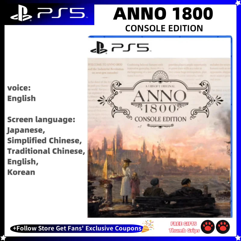 Playstatio5 PS5 Genuine New Game CD ANNO1800 CONSOLE EDITION Playstation5 Game Card Ps5 Games ANNO1800 HHFMpro