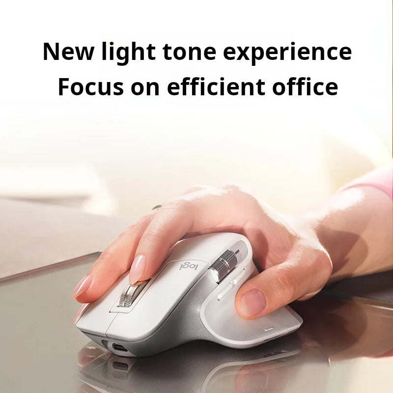 Logitech MX Master 3S Wireless Bluetooth Mouse Business Office Softtone Mouse Ergonomic Business Office Mouse HHFMpro