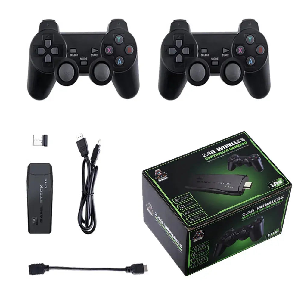 Video Game Console 2.4G Double Wireless Controller Game Stick 4K 10000 Games 64 32GB Retro Games for PS1/GBA Boy Christmas Gift HHFMpro