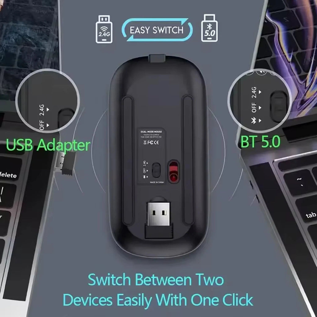 New Rechargeable Wireless Gaming Mouse Portable Ergonomic Quiet And Magical Suitable For Portable Computers Tablets IPAD Phone HHFMpro