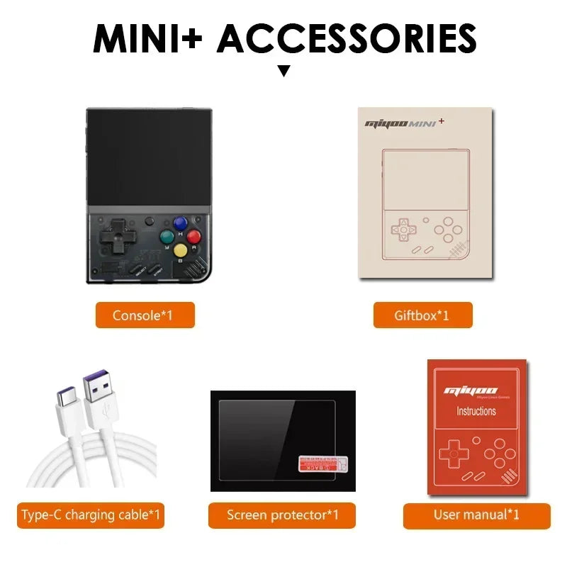 MIYOO Mini Plus Portable Retro Handheld Game Console V2 Mini+ IPS Screen Classic Video Game Console Linux System Children's Gift HHFMpro
