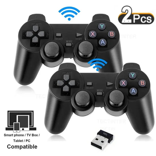 2 PCS 2.4Ghz Wireless Gamepad No Delay Game Controller USB Joystick For PC Android TV Controle for PC BOX GAME BOX HHFMpro