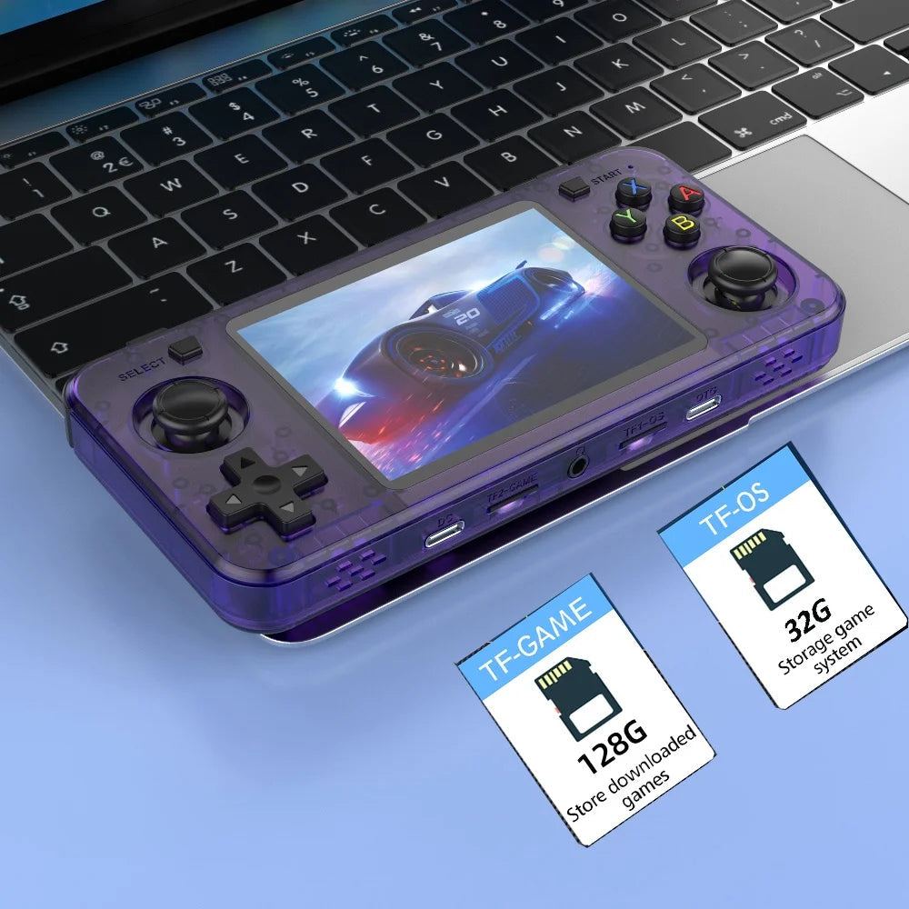 New R36H Retro Handheld Console Open-Source Linux System Classic Game Consoles 3.5 inch IPS Screen 64G Portable Video Player HHFMpro