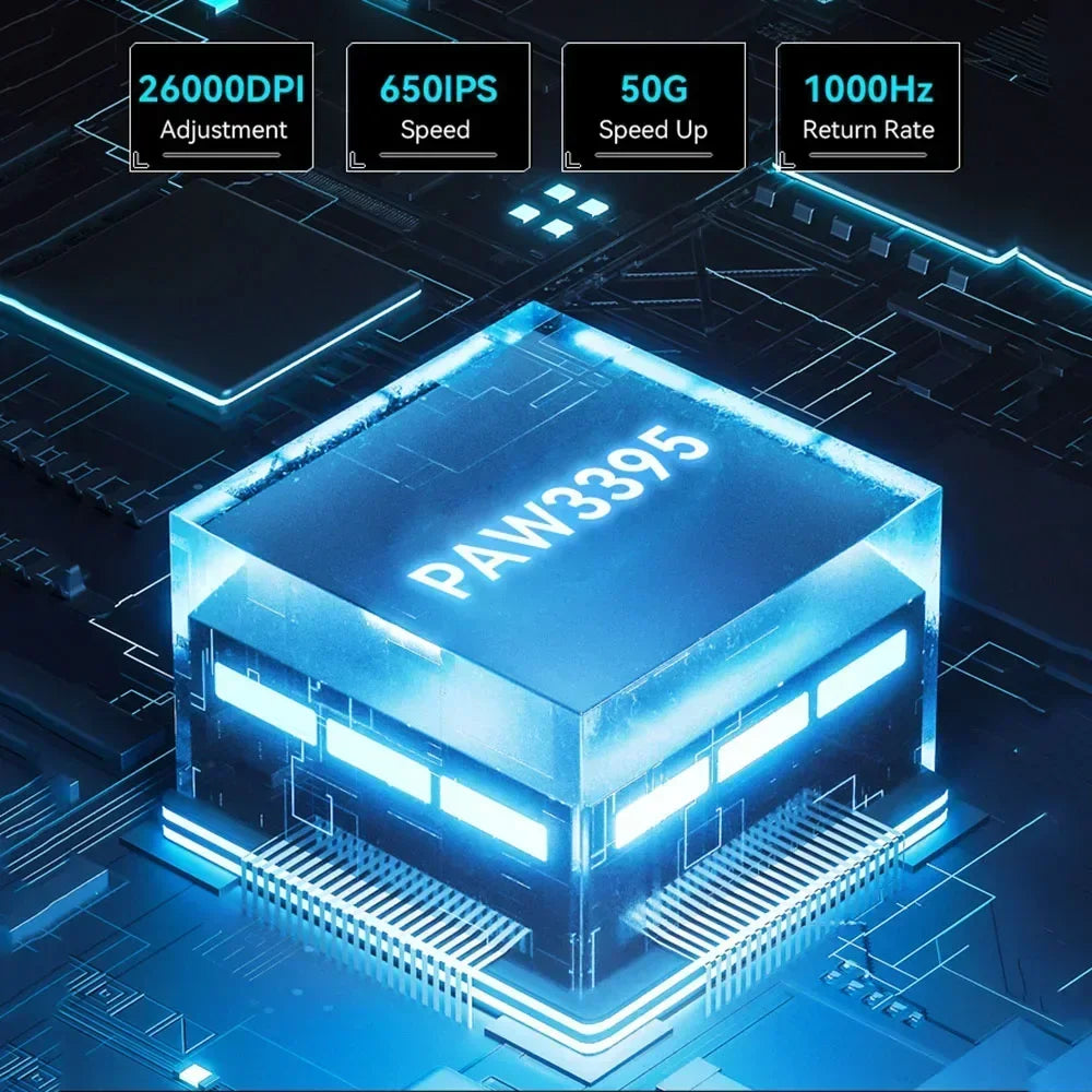 Attack Shark X3 Bluetooth Mouse,PixArt PAW3395,26000dpi,2.4g Wireless Tri-Mode Connection,Lightweight Macro Gaming Mouse HHFMpro