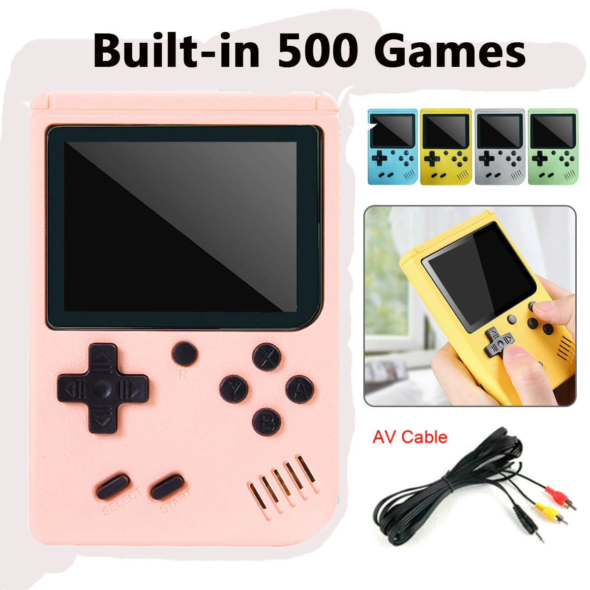 Built-in 500+ Classic games 5 inch arcade retro Console games console for Game boy Emulator TV Video Game Handheld Game Player HHFMpro