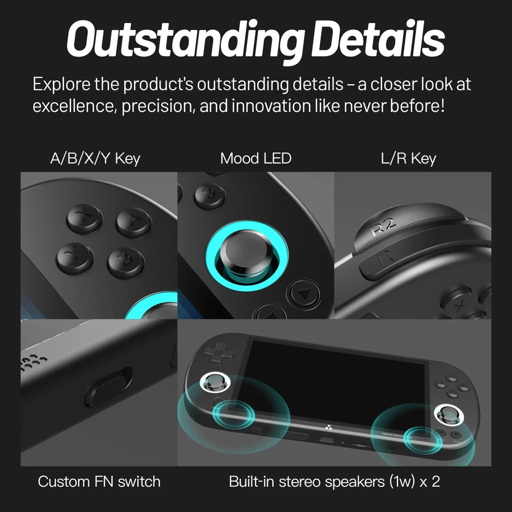 Trimui Smart Pro Handheld Game Console 4.96''IPS Screen Linux System Joystick RGB Lighting Smartpro Retro Video Game Player Gift HHFMpro