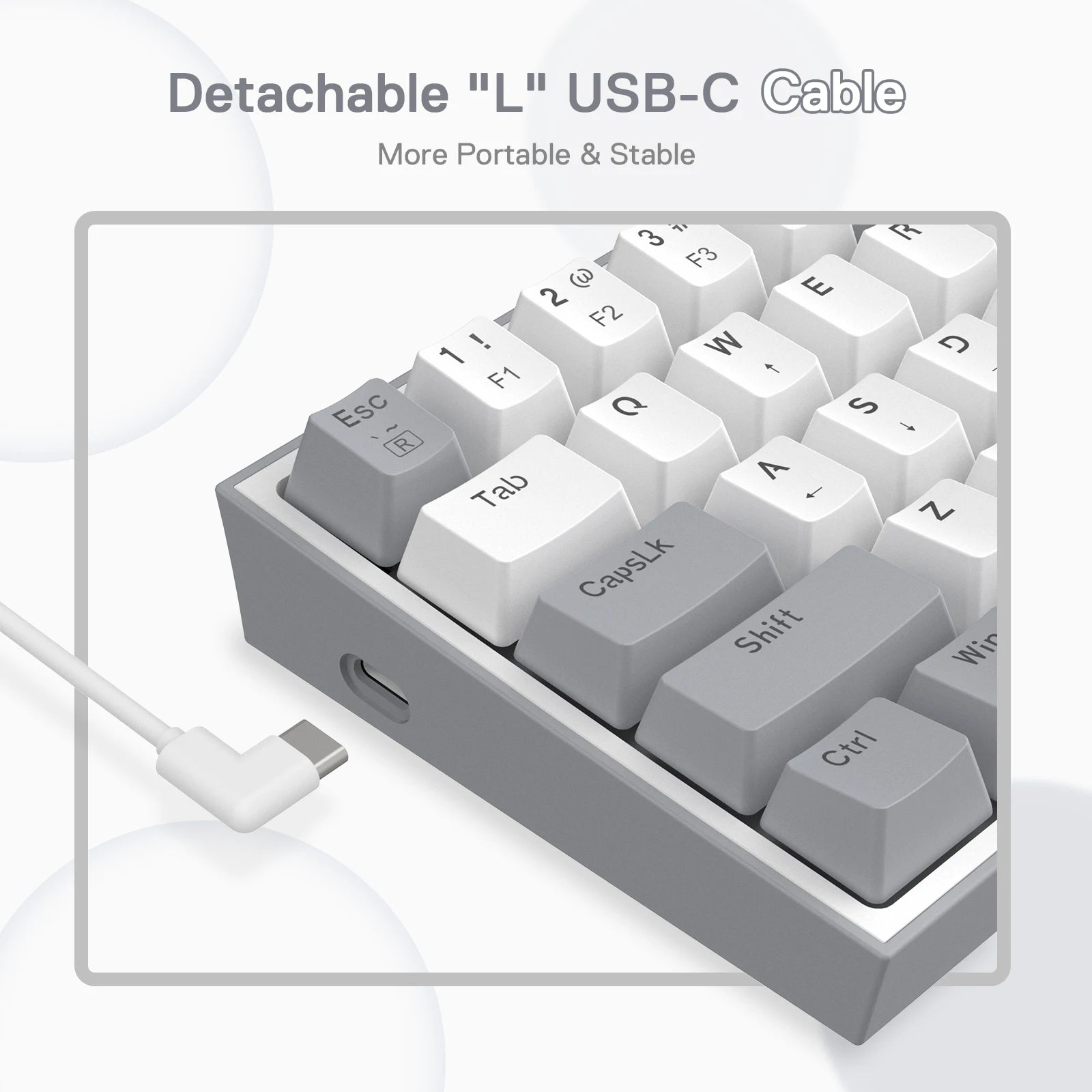 Redragon K617 Fizz 60% Wired RGB Gaming Keyboard, 61 Keys Hot-Swap Compact Mechanical Keyboard Red Switch HHFMpro