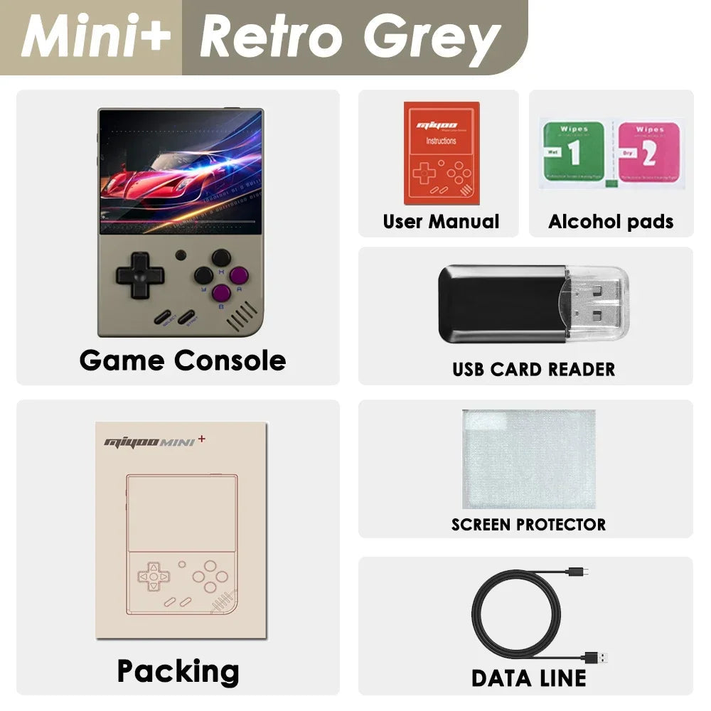 MIYOO Mini Plus Portable Retro Handheld Game Console V2 Mini+ IPS Screen Classic Video Game Console Linux System Children's Gift HHFMpro