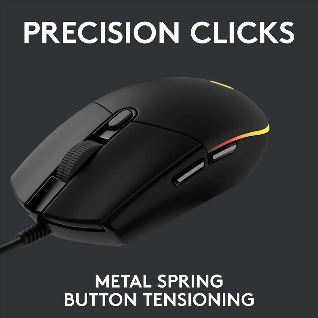 Logitech G102 Gaming Mouse - Lightsync RGB, High Precision Sensor, 6 Programmable Buttons, 85g Lightweight Design, HHFMpro