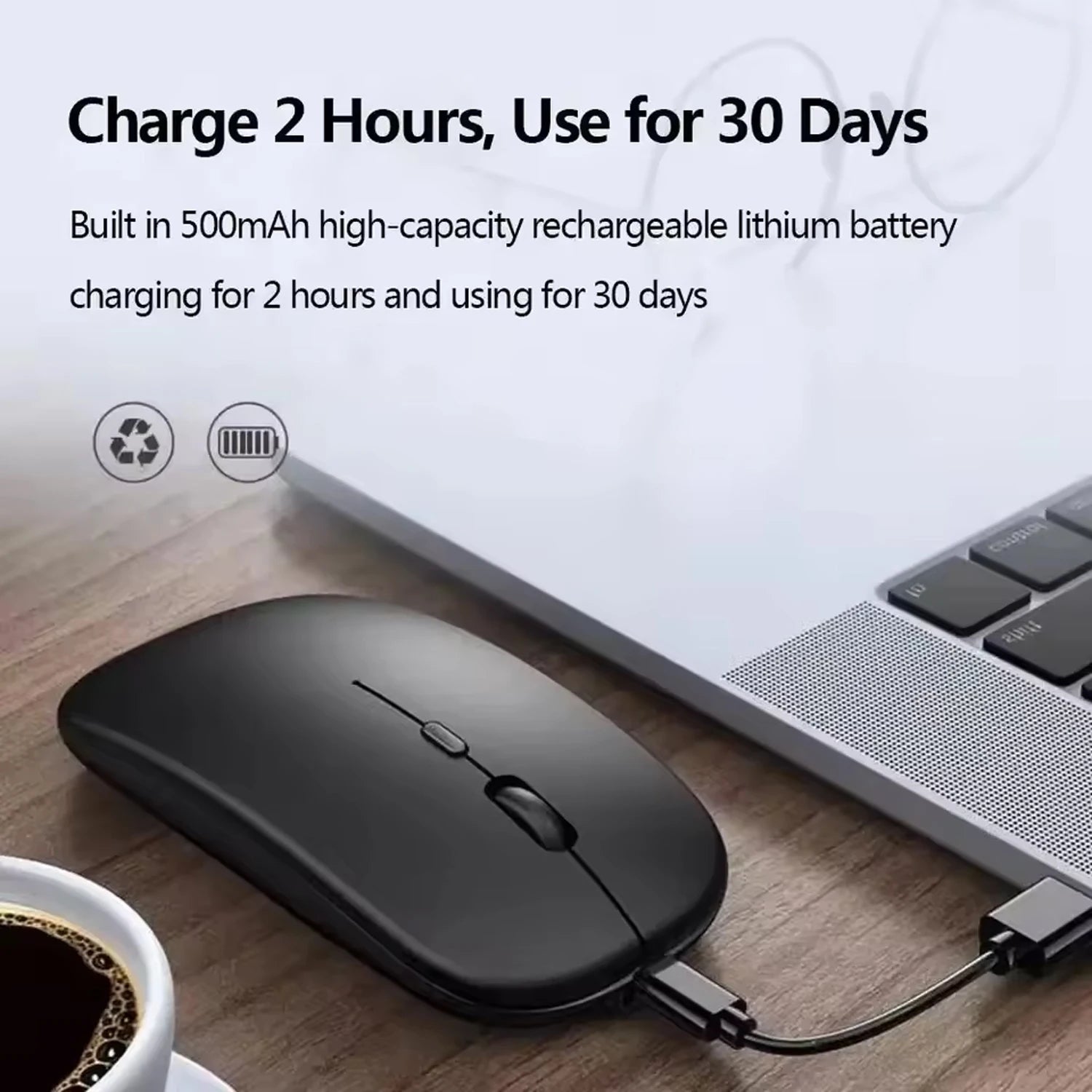 New Rechargeable Wireless Gaming Mouse Portable Ergonomic Quiet And Magical Suitable For Portable Computers Tablets IPAD Phone HHFMpro