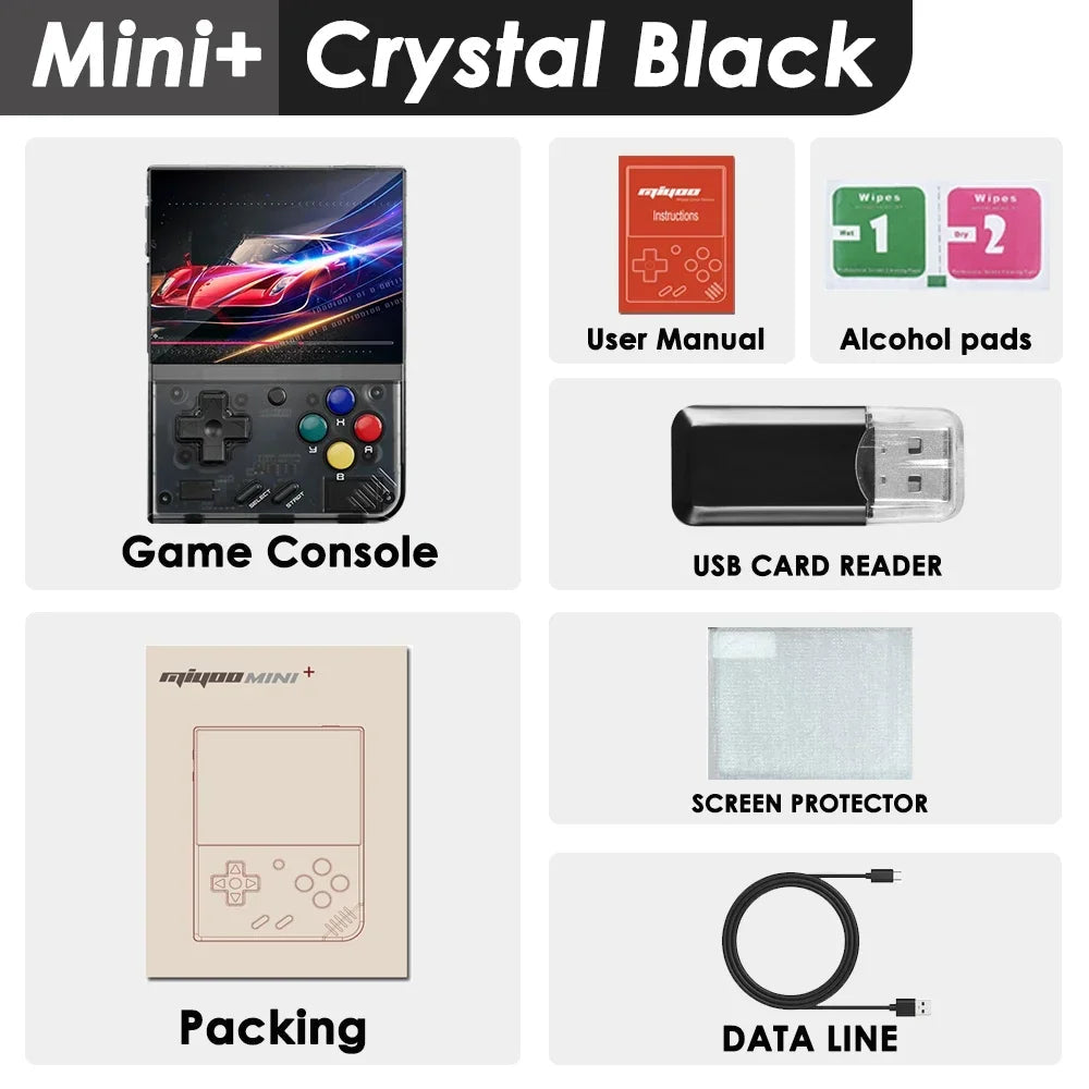 MIYOO Mini Plus Portable Retro Handheld Game Console V2 Mini+ IPS Screen Classic Video Game Console Linux System Children's Gift HHFMpro