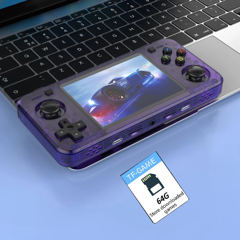 New R36H Retro Handheld Console Open-Source Linux System Classic Game Consoles 3.5 inch IPS Screen 64G Portable Video Player HHFMpro