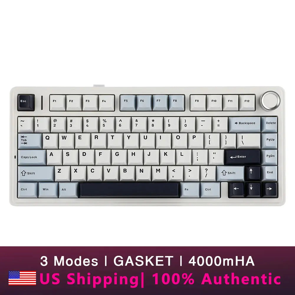 AULA F75 2.4G Wireless/Bluetooth/Wired Gaming Mechanical Keyboard RGB Customized 75% Layout OEM Profile Gasket Structure HHFMpro
