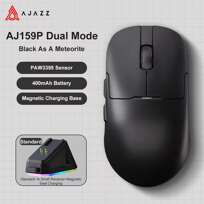 AJAZZ AJ159 APEX/AJ159PRO Wireless Gamer Mouse with RGB Magnetic Charging Base Lightweight  AJ159P Gaming Mouse for PC Laptop HHFMpro
