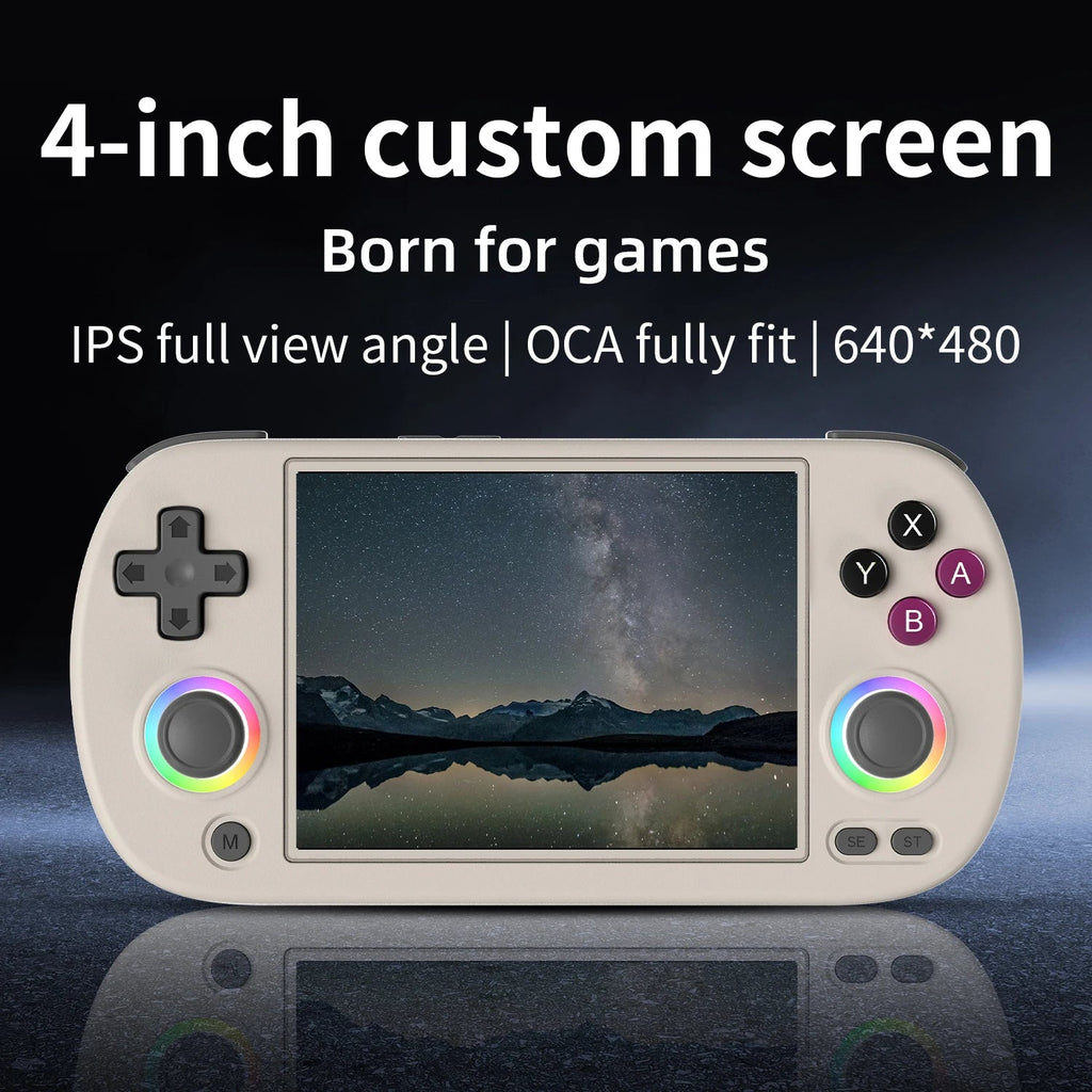 ANBERNIC RG40XX H Handheld Game Console 4.0-in 640*480 IPS Screen 3200mAh 64 Bit System With RGB Light Built in 5K+Games RG40XXH HHFMpro