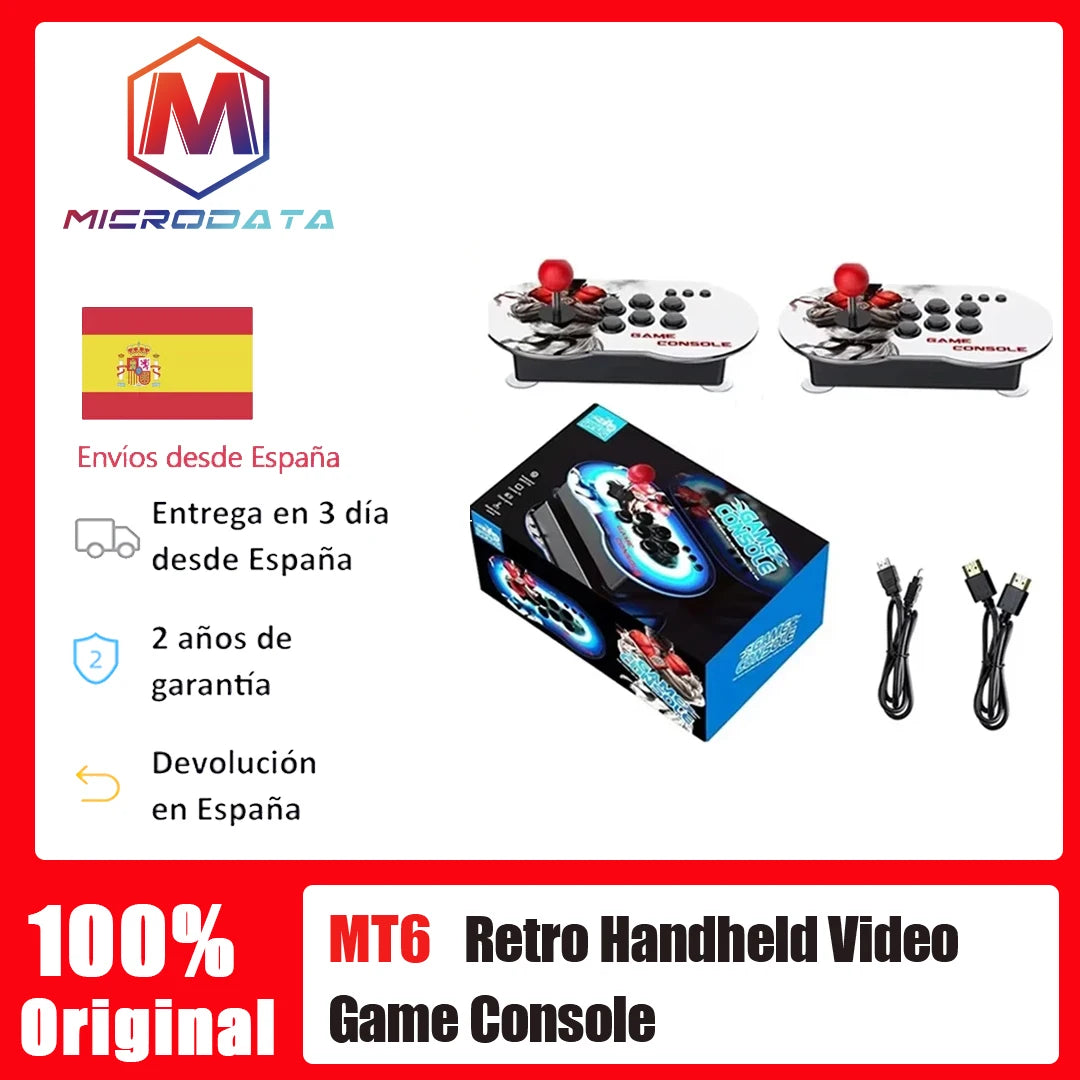 MT6 Retro Classic Video Game 4K HD Arcade Game Console, 10KGames,For PS1 FC GBA GBC, Retro Video Game Console Joystick HHFMpro