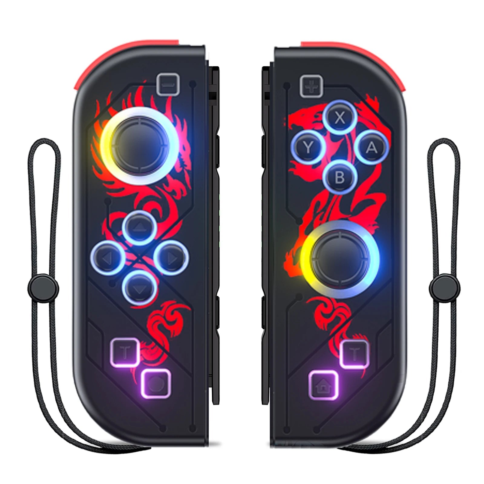 Gamepad For Nintendo Switch/OLED/Lite - RGB LED (L/R) Joypad , Turbo Dual Vibration Wireless Controller For NS Joycon HHFMpro