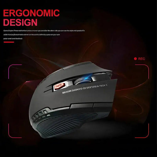 2.4G Wireless Mouse USB Receiver 6 Buttons Professional Optical Wireless Mouses USB Right Scroll Mice for Laptop PC Gamer HHFMpro