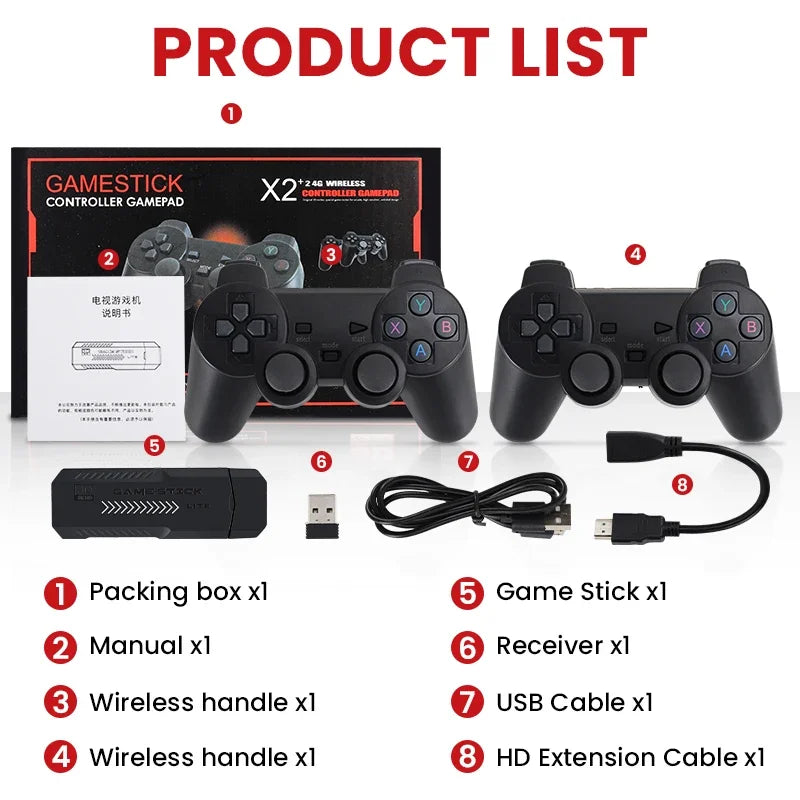 BOYHOM X2 Plus 256G 58000 Game 4K Game player 3D HD Retro Video Game Console Wireless Controller TV 50 Emulator For Kids Gifts HHFMpro