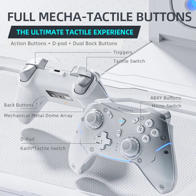 Machenike Gamepad Wireless Gaming Controller G5 Pro Elite Hall Trigger Joystick Mecha-Tactile Buttons For Switch PC Android IOS HHFMpro