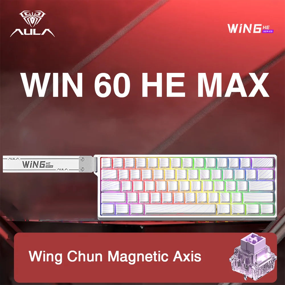 AULA WIN60 WIN68 HE Esports Magnetic Switch Keyboard Rapid Trigger 8K Return RGB Hotswap 60% 68% Custom Game Keyboard HHFMpro