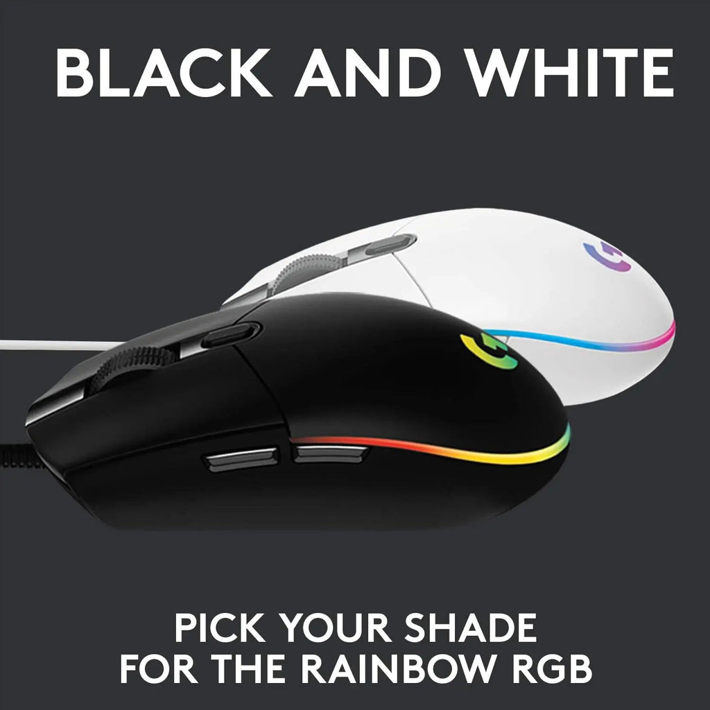 Logitech G102 Gaming Mouse - Lightsync RGB, High Precision Sensor, 6 Programmable Buttons, 85g Lightweight Design, HHFMpro