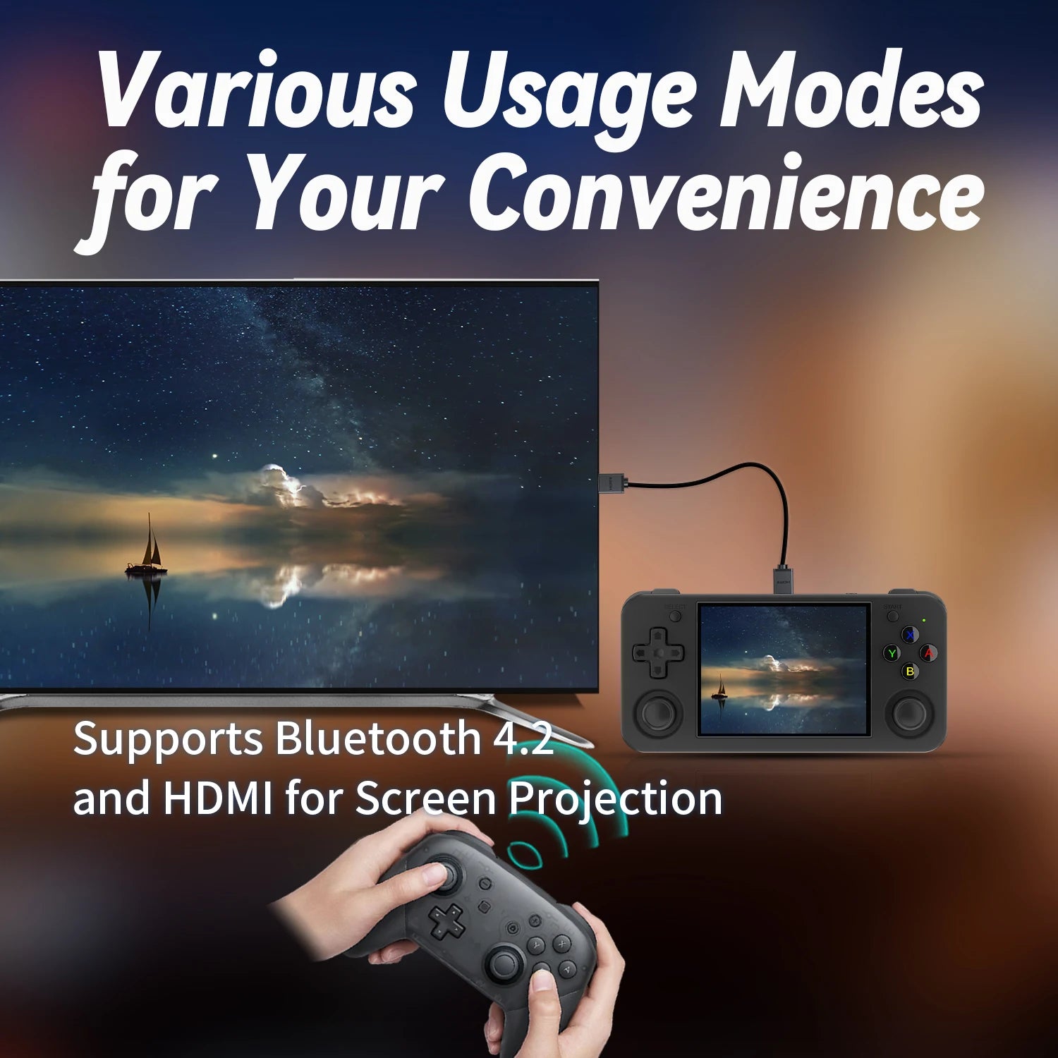 ANBERNIC RG35XX H Hand-held Consoles For Playing Video Games 3.5-inch IPS 640*480 Screen Retro Game Player 3300 mAh 5000+ Games HHFMpro